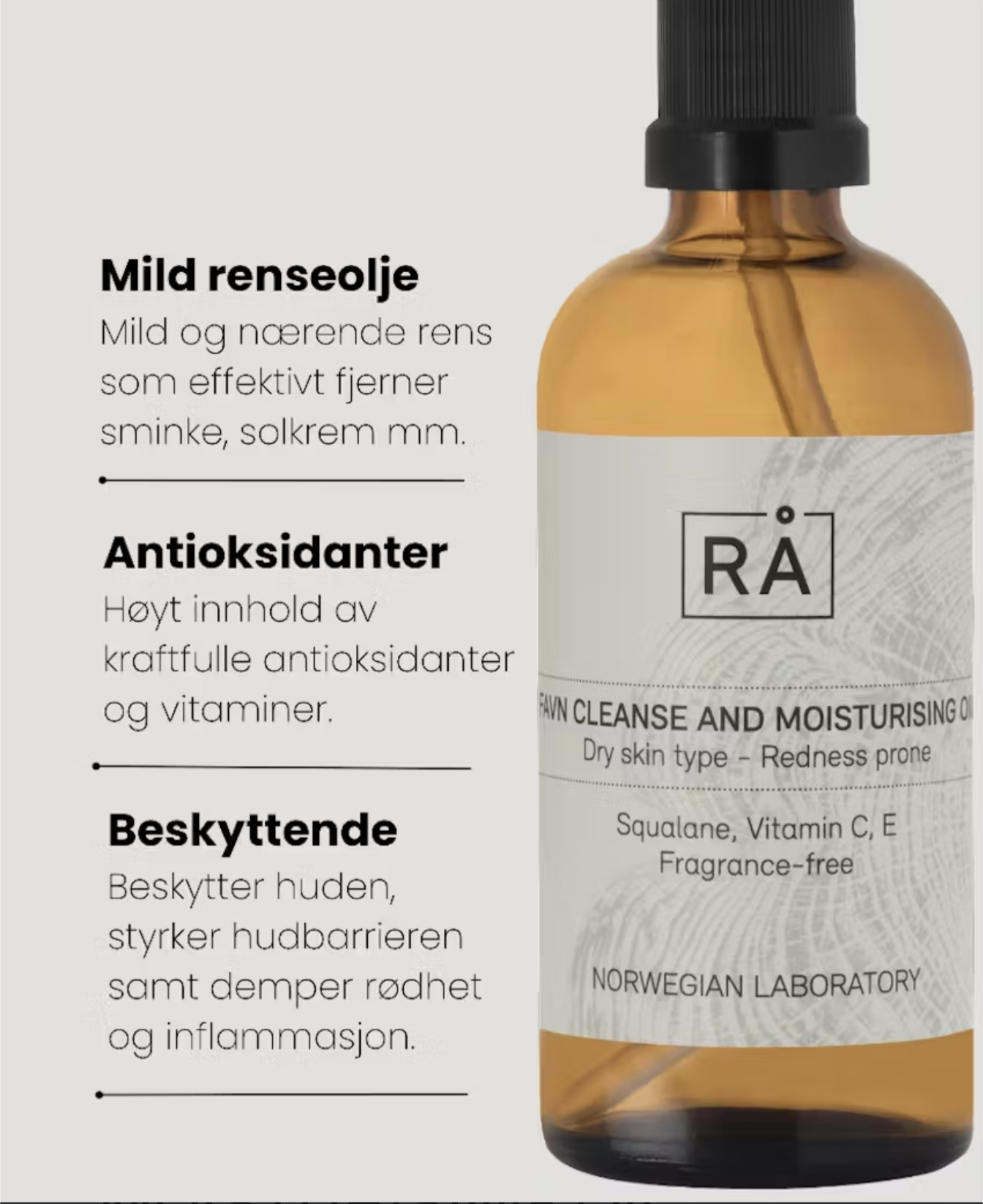 RÅ FAVN CLEANSE AND MOISTURISING OIL 100ml